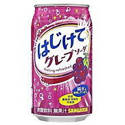 Combo 6 lon Nước soda Sangaria Hajikete 350gr 4 vị