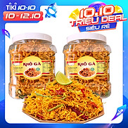 1KG KHÔ GÀ LÁ CHANH GÀ CHÀ BÔNG CAY CHẤT LƯỢNG-COMBO 2 HỘP