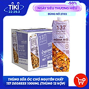 Thùng Sữa Hạt Óc Chó Nguyên Chất 137 DEGREES 1000ml Thùng 12 hộp