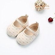 Giày tập đi cho bé 0-18 tháng tuổi 100% cotton hữu cơ tự nhiên không chất