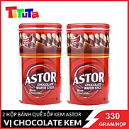 Combo 2 Bánh Quế Xốp Kem Astor Socola 330gram Hộp x2