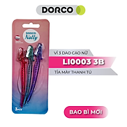 Vỉ 03 Dao Cạo Chân Mày Cho Nữ Dorco Natty Eyebrow LI 003 3B