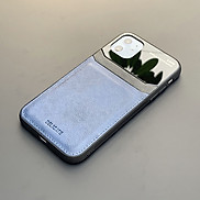 Ốp lưng da kính cao cấp dành cho iPhone 11 - Màu xanh - Hàng nhập khẩu