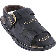 Giày Sandal Nam Da Bò Cao Cấp SUNPOLO SUSDA19D - Đen