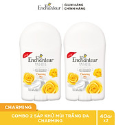 Combo 2 Sáp khử mùi trắng da Enchanteur Charming 40g chai