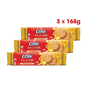 Combo 3 Gói Bánh Quy Cosy Wonderfulls Hạt Điều Và Bơ, Gói 168g