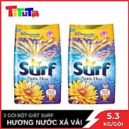 COMBO 2 túi bột giặt Surf Hương nước xả vải Tím Gói lớn 5.5kgX2