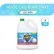 Nước Lau Kính Hương Biển Xanh SWAT Can 4kg - Siêu Tiết Kiệm