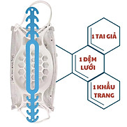 Combo 3 món Dây đai đệm lưới silicone đeo khẩu trang chống đau tai