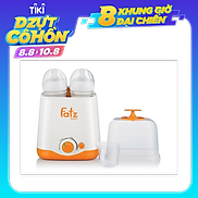 Máy hâm sữa 2 bình cổ rộng Fatz Baby tặng xe trượt đà cho bé VBC-123-6