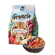 Tặng Bát Gáo Dừa Ngũ Cốc Granola Younger Farm 225g Dâu Tây Và Trái Cây