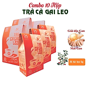 Combo 10 Hộp Trà Cà gai leo Thái Hưng 25 túi lọc x 05g- Mát gan, giải độc