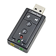 USB CAM Ra Sound 2 Cổng Jack 3.5 Âm Thanh 7.1 Âm Thanh Sóng Động cho PC