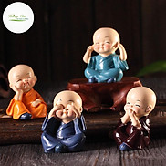Bộ tượng 4 chú tiểu tứ Không - Tượng Phật phong thủy trang trí ô tô văn