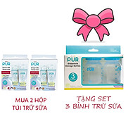 Combo 2 Hộp túi trữ sữa Pur + Bộ 3 bình trữ sữa