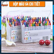 HỘP MÀU 64 CHI TIẾT, Bộ Màu Sáp 64 Món Cho Bé TT65