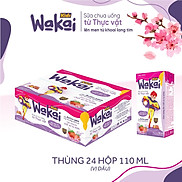 Thùng Hộp Sữa Chua Uống Từ Thực Vật Wakai Kids 110ml x 24 Hộp