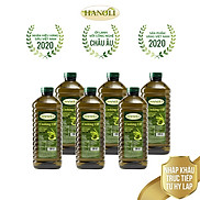 Combo thùng 6 chai Dầu ăn oliu HANOLI chai 3L chứa 75% dầu oliu siêu