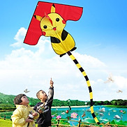 Diều Pikachu - TẶNG TAY CẦM THẢ DIỀU DÀI 150 mét dây + TÚI VẢI ĐỰNG diều