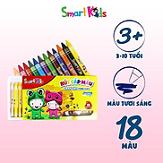 Sáp màu Smartkids FROG và CAT khay nhựa Hộp 18 màu