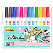 Vỉ 12 Bút Vẽ Trên Vải - Colorkit FM-C002