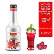 Mứt trái cây pha chế Madamsun vị Atiso đỏ Roselle Puree Mix chai 1L - Hàng