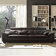 SF302 - GHẾ SOFA DA THẬT 4 CHỖ KÈM ĐÔN CÓ TAY