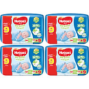 Combo 4 gói miếng lót sơ sinh NB1 HUGGIES DRY 108 miếng + 9 miếng