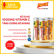 COMBO3TUYP Viên sủi bổ sung vitamin c Plusssz C1000 hỗ trợ tăng cường đề