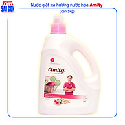 Nước Giặt Xả Amity hương nước hoa màu hồng can 5kg phù hợp với mọi chất