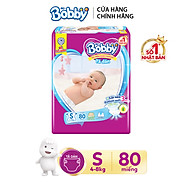 Tã Dán Bobby Sơ Sinh Siêu Thấm S80 80 Miếng + 8 Miếng Tã dán cùng loại