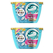 Combo 2 hộp 18 viên giặt xả 3D Gel Ball 2 trong 1 màu xanh nội địa Nhật Bản