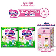 Combo 2 Tã quần Merries Goodskin đủ size M50 L44 XL38 XXL28