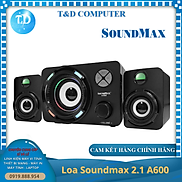 Loa vi tính 2.1 Soundmax A600 16W LED hỗ trợ Bluetooth, Thẻ nhớ, USB