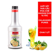 Mứt trái cây pha chế Madamsun vị Tắc CALAMANSI PUREE chai 1L - Hàng nhập