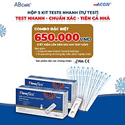 Combo 2 hộp 5 Kit test nhanh Covid và 10 que bông vô trùng lấy mẫu dịch