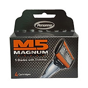 Hộp 4 đầu cạo 5 lưỡi Personna M5 magnum - Hàng nhập khẩu Mỹ