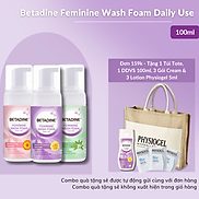 Combo 3 chai bọt vệ sinh phụ nữ Betadine Feminine Wash Foam Daily Use làm