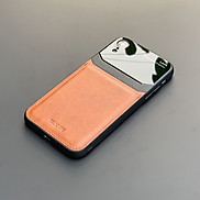 Ốp lưng da kính cao cấp dành cho iPhone XR - Màu vàng nâu - Hàng nhập khẩu