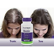 Viên uống mọc tóc Natrol Biotin Beauty 10000mcg Maximum Strength