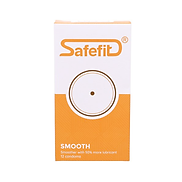 Bao cao su mỏng nhiều chất bôi trơn Safefit Smooth - hộp 12 chiếc