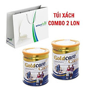 Combo 2 Lon Sữa bột Wincofood Goldcare Canxi 850g lon kèm túi xách