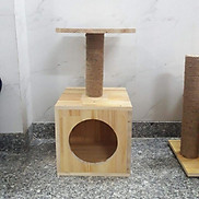 Nhà cây cat tree dành cho mèo bằng gỗ