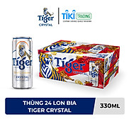 Thùng 24 lon bia Tiger Crystal 330ml - Bao bì Xuân