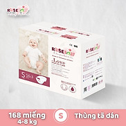 Thùng Bỉm Dán Rose Baby Size S56 168 miếng