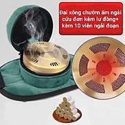 Đai chườm xông ngải cứu kèm lư đồng, túi ủ cứu ngải làm ấm tiện lợi