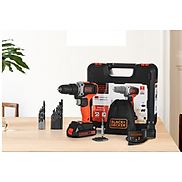 Máy khoan pin cầm tay 20V BLACK & DECKER EBCD704K 100 phụ kiện - Hàng