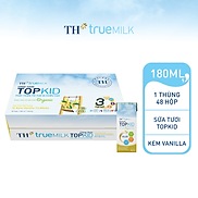 Thùng 48 hộp sữa tươi tiệt trùng TOPKID kem vanilla tự nhiên TH True Milk