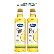 Combo 2 chai Dầu Gạo Lứt Simply 1L