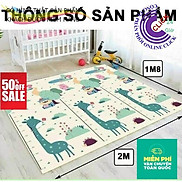 Thảm Xốp Trải Sàn Cho Bé, 2 Mặt Chống Thấm Chống Trơn Phủ Silicon 1m8 x 2m